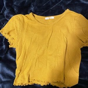 Yellow crop top